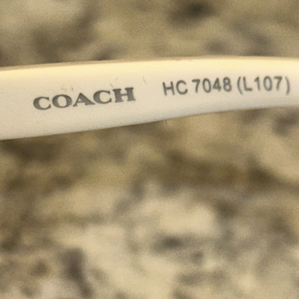 COACH womens sunglasses HC 7048 L107 Lt Gold/ White D2‎ - Picture 6 of 10